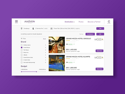 Hotel List Detail Pages branding design ui ux web