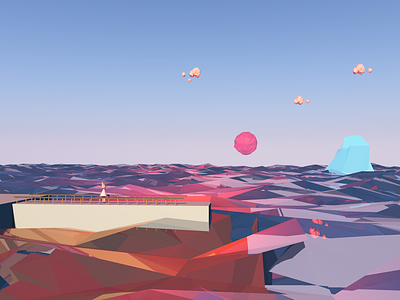 Friday sunset lowpoly