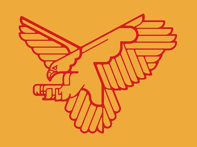 Eagle animal badge bird crest desert eagle flat illustration minimal southwest vector