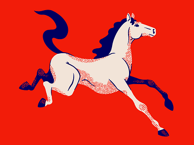 American Horse animal equine horse illustration minimal southwest