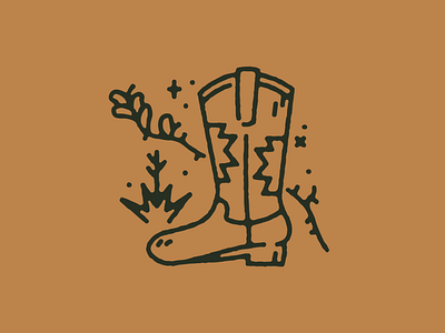 Cowboy Boot branding cowboy cowboy boot desert flat illustration logo minimal southwest vector