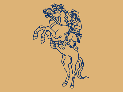 Horse (Full) branding character cowboy design horse illustration minimal southwest vector
