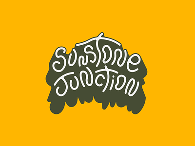 Sunstone Junction branding design flat lettering logo minimal playful vector