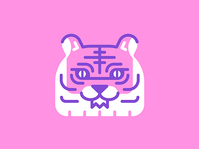 Stripey Friend cat character design illustration minimal tiger vector