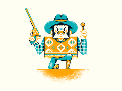 The Confectionery Kid character character design cowboy flat illustration minimal pattern southwest