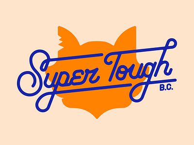 Super Tough Baddies Club Lettering americana badge cat club identity lettering midcentury retro vintage