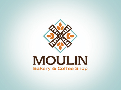 Moulin Bakery bakery branding coffee identity log moulin wheat