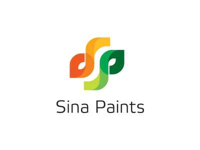 Sina Paints branding colors identity leaves logo paints seasons sina