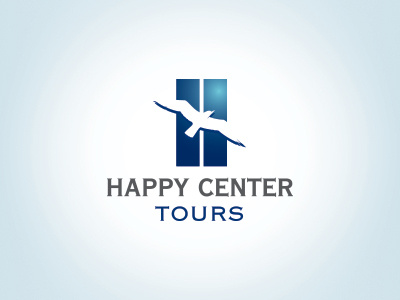 Happy Center Tours bird branding corporate flying hajj happy identity logo sky tours travel