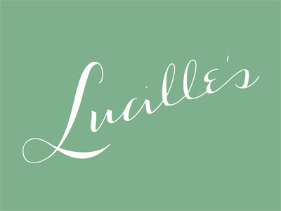 Lucille's Bakery identity lettering packaging retro