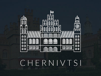 Chernivtsi university building chernivtsi illustration temple ukraine university