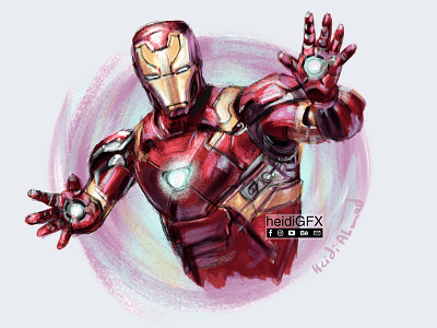 Iron Man Digital Painting digital illustration digital painting iron man marvel fan art metal