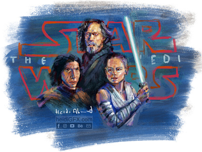 Digital Painting of The Last Jedi - Star Wars Fan Art digital illustration digital painting digital sketch star wars star wars fan art the last jedi