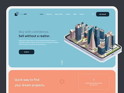 estateAPP - Real Estate Landing aleksandarilic aleksandarilicdribbble clean design clean ui design design app mobile product realestate ui user experience ux web webdesign webdesignagency webdesigns website website design