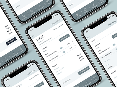 Pixel Perfect Wireframe for POS Mobile eCommerce