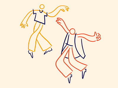 Dancing character dance design graphic illustartor illustration line lineart