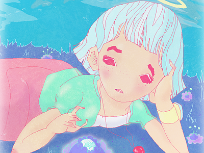 Memory Cards Album Art album art anime colorful illustration pastel video game