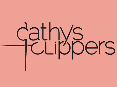 Cathy's Clippers hair hair cut hair salon logo logo design salon scissors shears