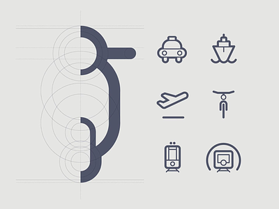 Grid contour design flat icon icon design iconography icons illustration outline pictogram