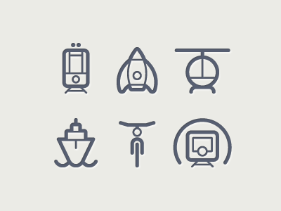 Transportation icons