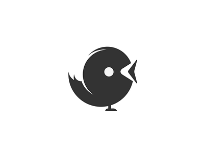 Tweet bird design icon logo logomark negative pictogram sodafish space twitter