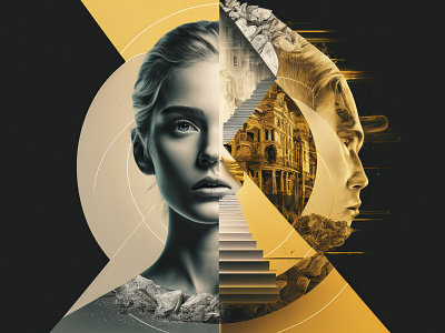 Dystopian portrait ai ai art art compositing design digital digital art dystopian golden ratio graphic design illustration illustration design midjouney nft nft art photography portrait portrait design portrait illustration yellow