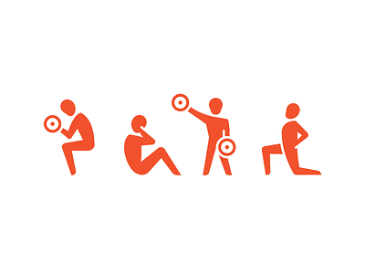 Icons for Azumio design exercise fitness icon design iconography icons illustration pictogram sodafish vector workout