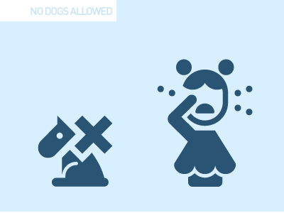 No dogs allowed icon pictogram sign symbol
