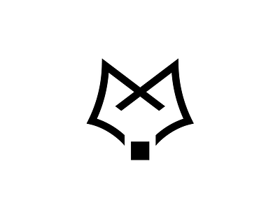Pixel and the Fox black branding contour design fox illustration logo logomark mark minimal outline pictogram simple