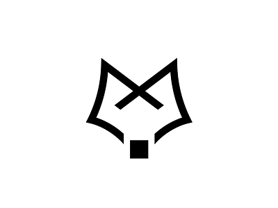 Pixel and the Fox black branding contour design fox illustration logo logomark mark minimal outline pictogram simple