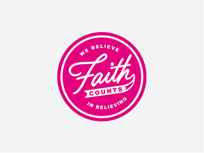 Faith Counts Logo Explorations identity logo seal typography