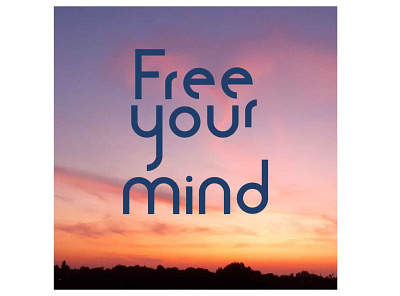 Free Your Mind font design illustration typography