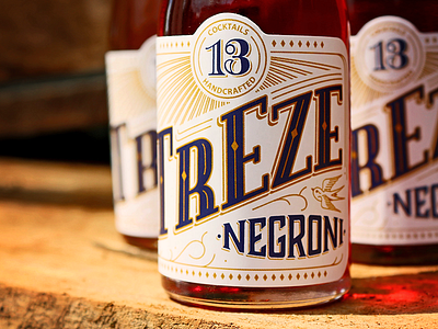 Treze Cocktails - Negroni Label