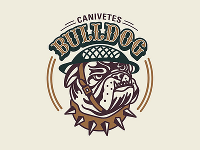 Canivetes Bulldog bulldog illustration knife lettering logo logotype