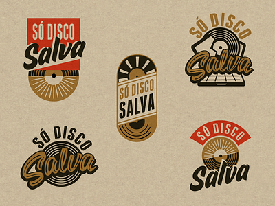 Só Disco Salva - WIP design dj handlettering illustration label lettering logo logotype record vinyl record