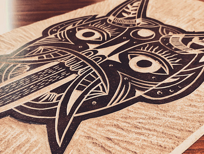 Xilogravura/Woodcut design devil mask wood woodcut xilogravura