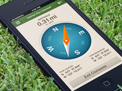 Geocaching Compass game mobile navigation