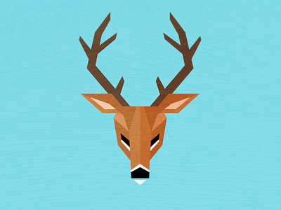 Deer Head Reduxe animal antlers deer illustration vector