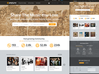 Amplynx Homepage homepage music website