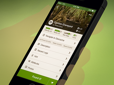 Geocache Details - Reduxe by Nick Botner on Dribbble