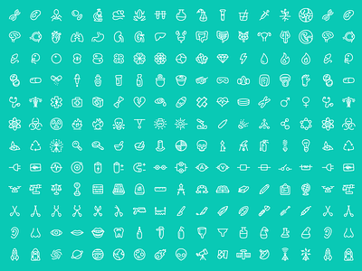 180 FREE Science Icons, Scientia biology chemistry free freebie icon illustration science space vector
