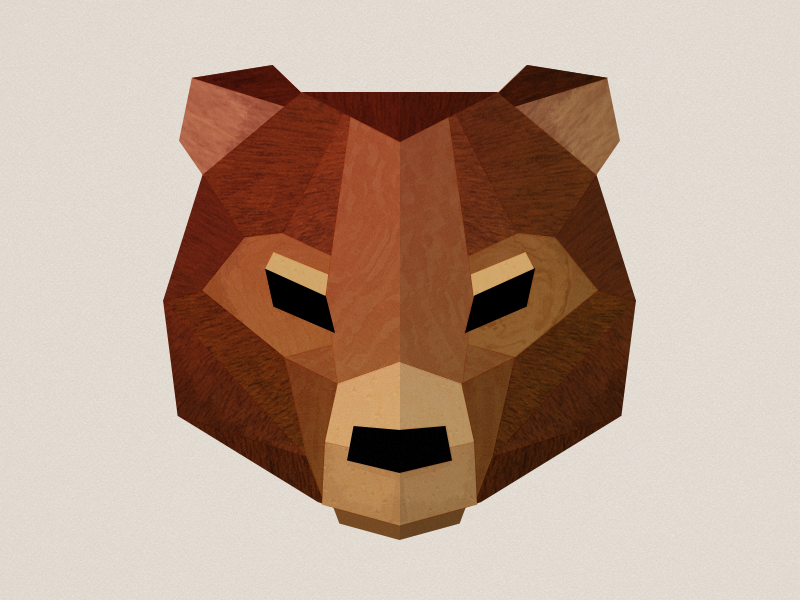 Bear Head illustration vector animal bear geometric polyginal