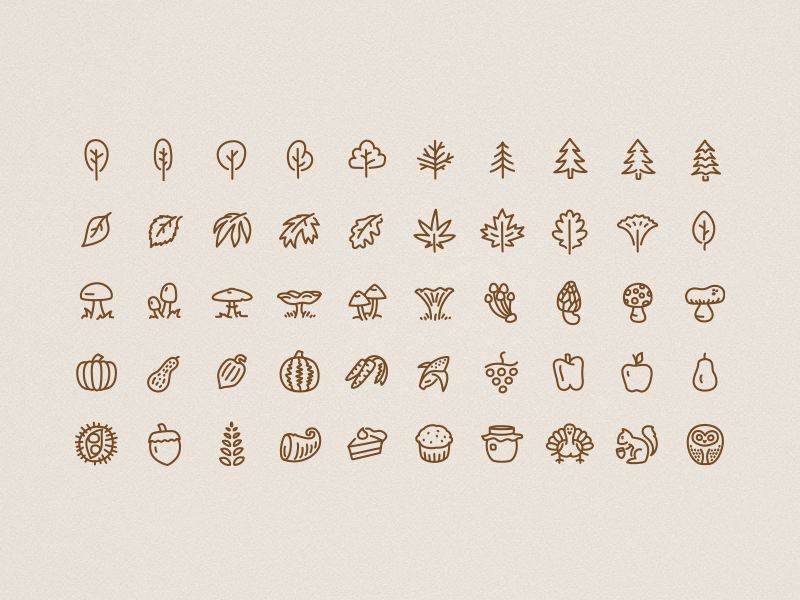 50 Free Autumn Inspired Icons
