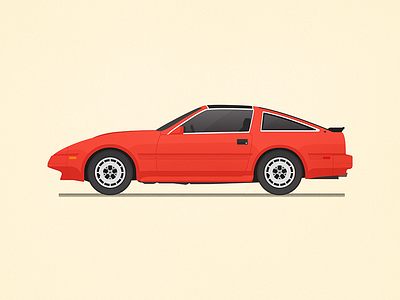 1986 Nissan 300zx Z31 car illustration vector
