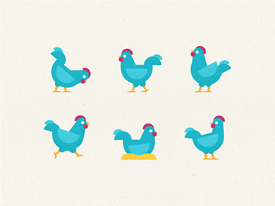 Chickens bird chicken farm geometry set vector 鳥 鶏