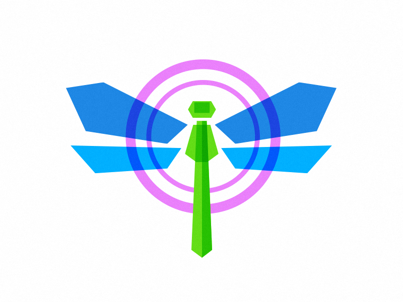 Unused Logo Concept tracking gps location insect dragonfly icon identity brand logo
