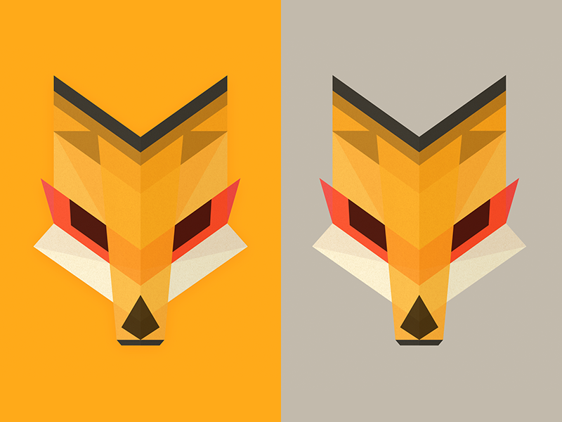 Foxhead Reduxe Dux wild kitsune fox geometric polygon vector illustration head animal