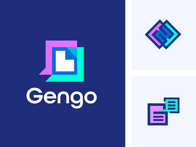Gengo Logo Concepts brand icon identity illustration logo mark typography vector