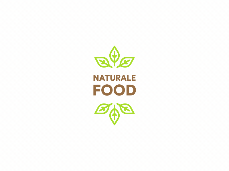 Naturale Food 2d brand food green logo logo animated natural