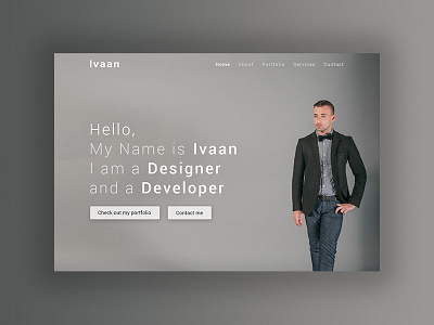 Minimal Personal Portfolio design gradient landing minimal personal portfolio web website